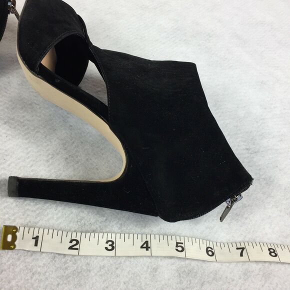 Sole Society Pamelina High Heels Size 6.5 7 Black Open Toe Sandals Ankle Cuff - Picture 10 of 11